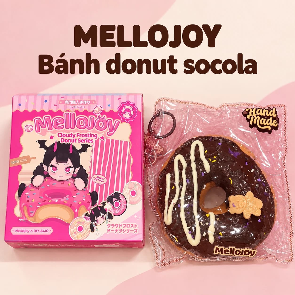 Mellojoy bánh donut socola – Đồ chơi squishy