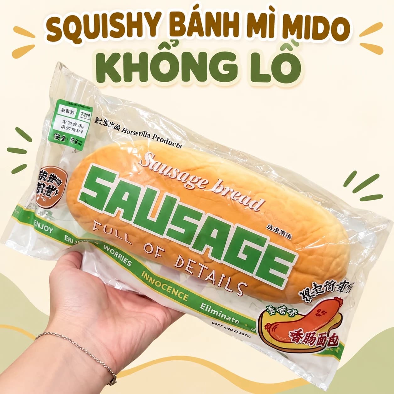 Squishy bánh mì Mido khổng lồ