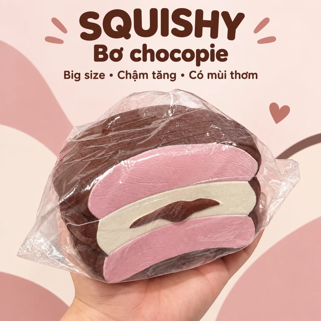 Squishy Bơ Chocopie Big Size Chậm Tăng Có Mùi Thơm