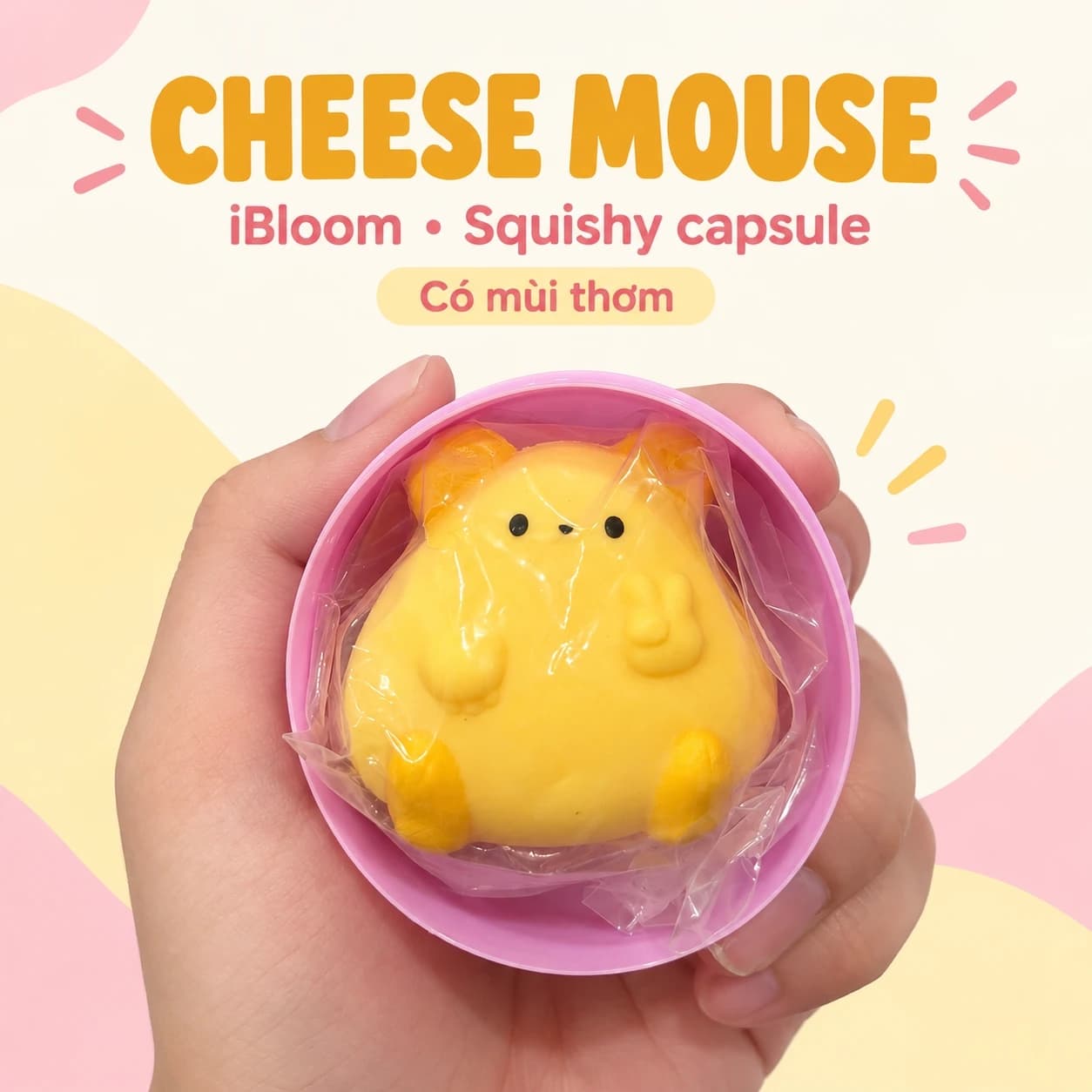 Squishy Cheese Mouse iBloom Capsule Có Mùi Thơm