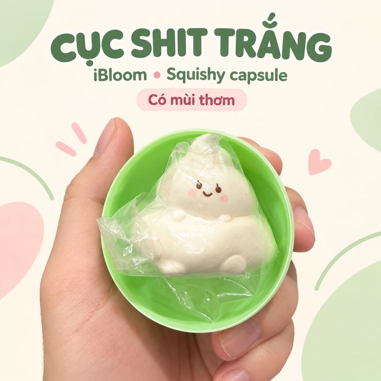 Squishy cục shit trắng iBloom capsule có mùi thơm