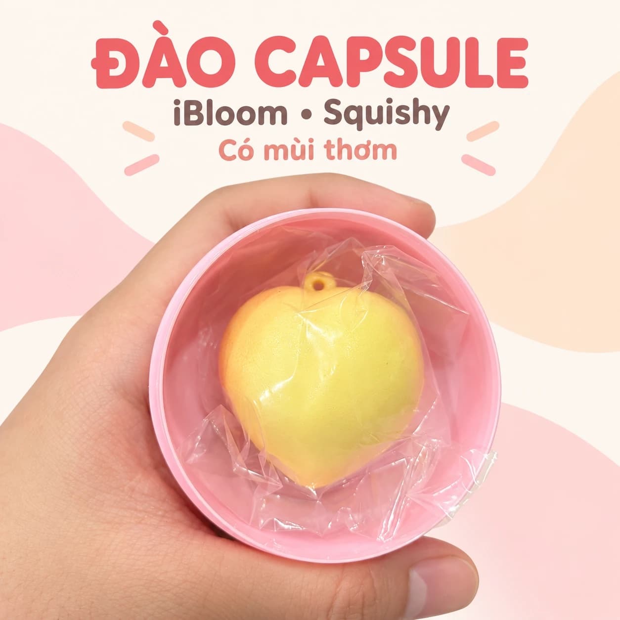 Squishy Đào Capsule iBloom Có Mùi Thơm