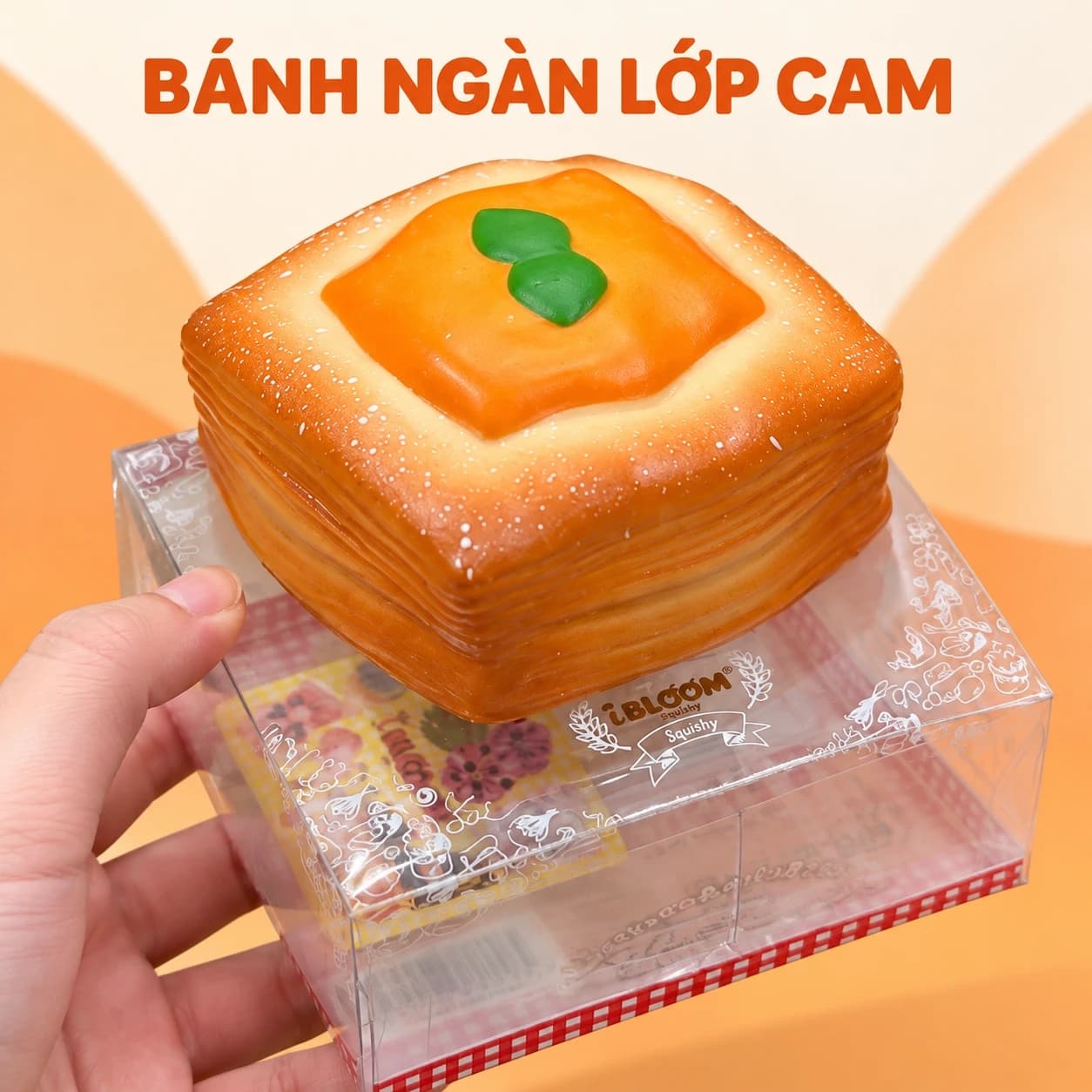 Squishy Ibl bánh ngàn lớp cam