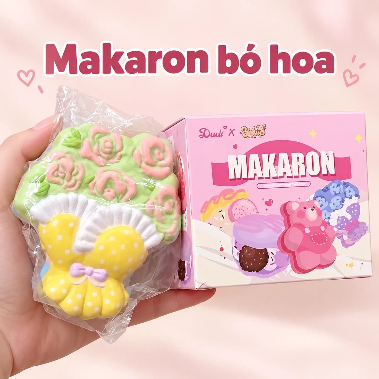 Squishy Makaron hình bó hoa – Full box