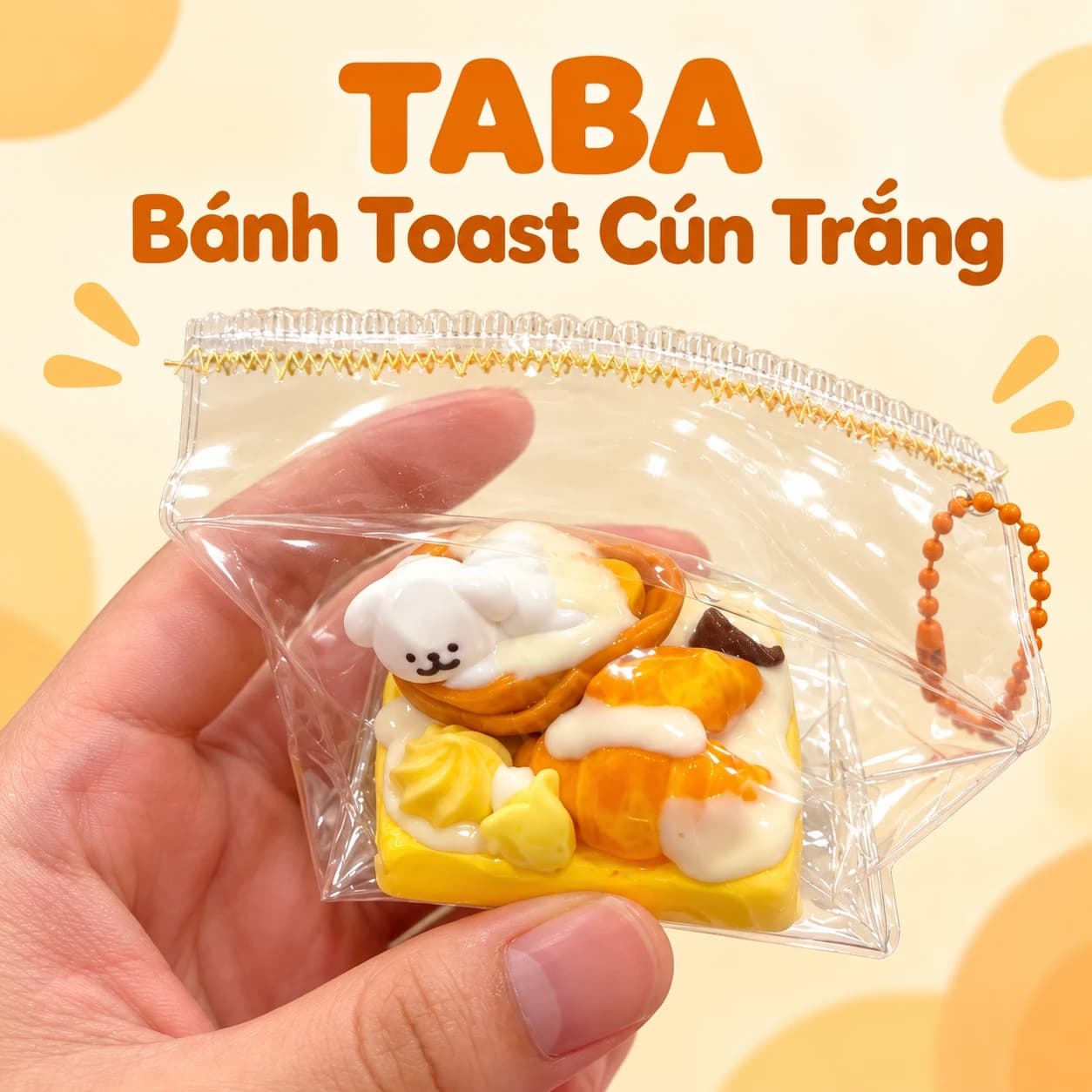 Taba Bánh Toast Cún Trắng – Đồ chơi mô phỏng