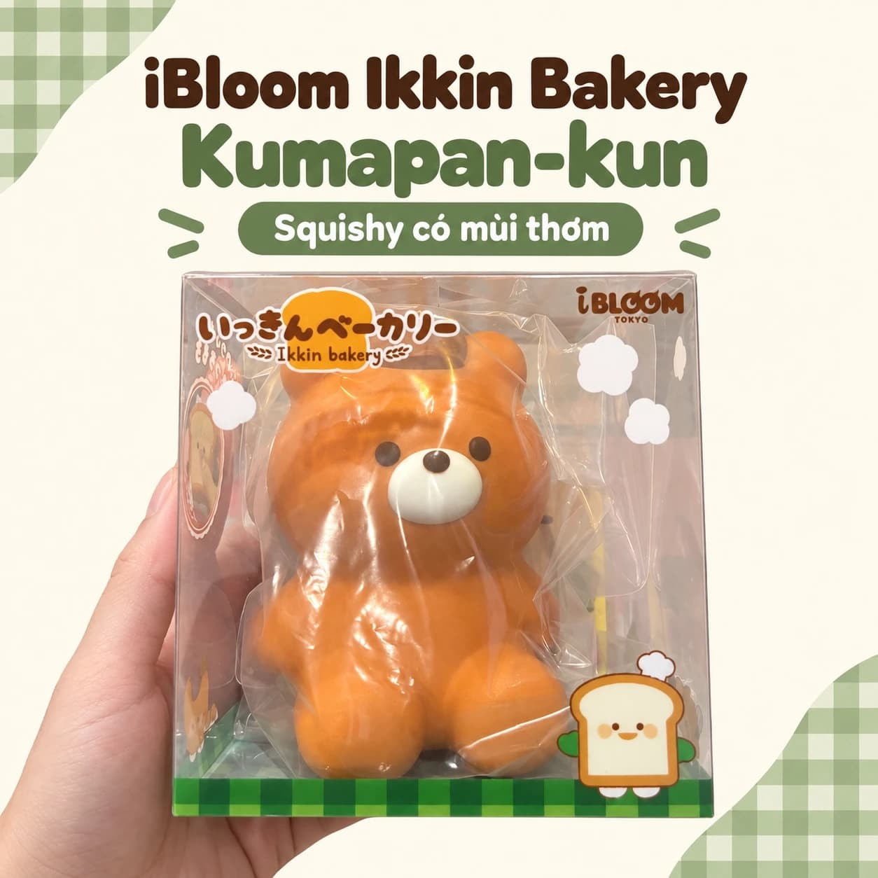 iBloom Ikkin Bakery – Squishy gấu Kumapan-kun có mùi thơm