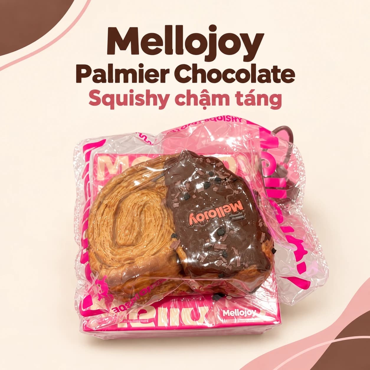 Mellojoy Palmier Chocolate – Squishy bánh tai voi phủ sô-cô-la