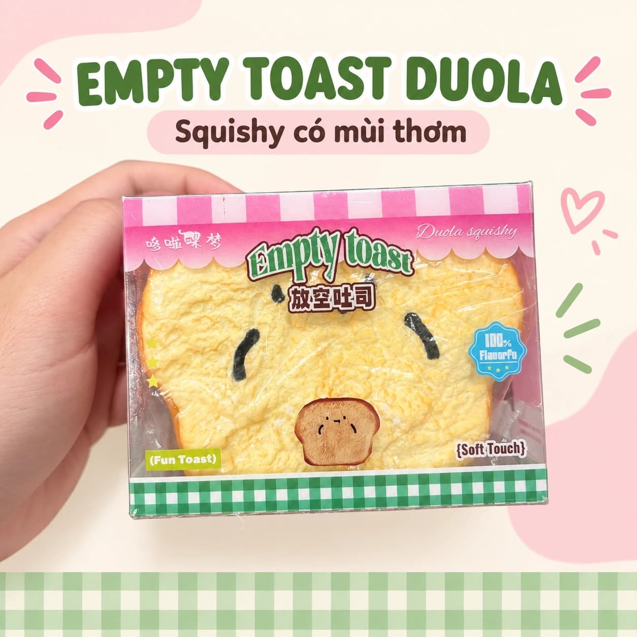 Squishy Empty Toast Duola Hình Bánh Mì Chậm Nở Có Mùi Thơm