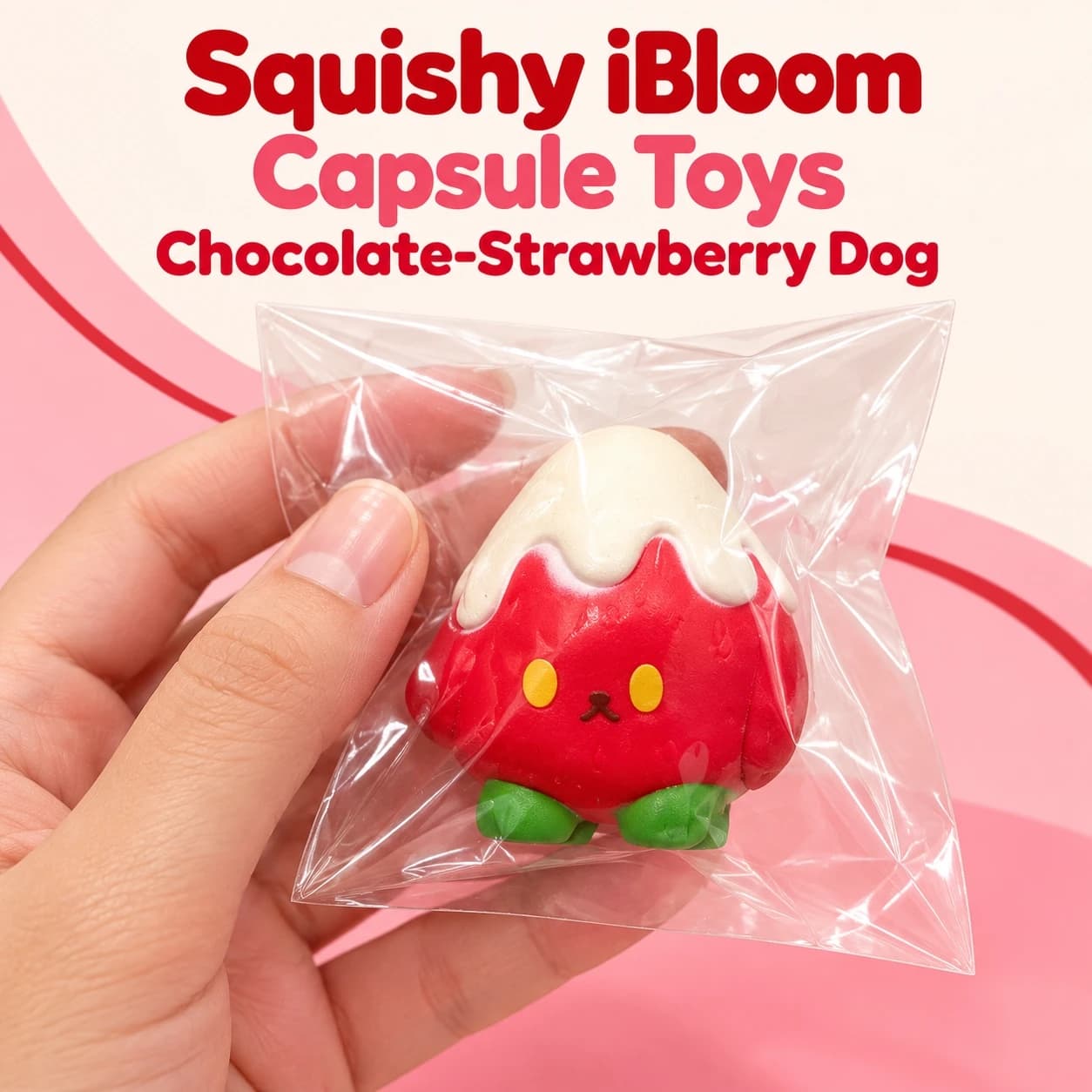 Squishy iBloom Capsule Toys Chocolate-Strawberry Dog