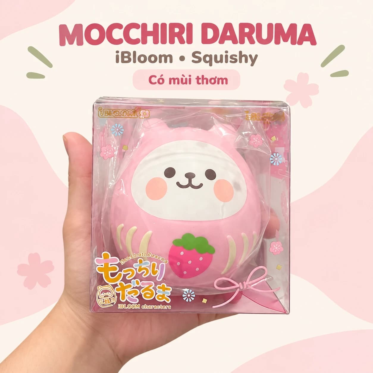 Squishy iBloom Mocchiri Daruma chính hãng có mùi thơm