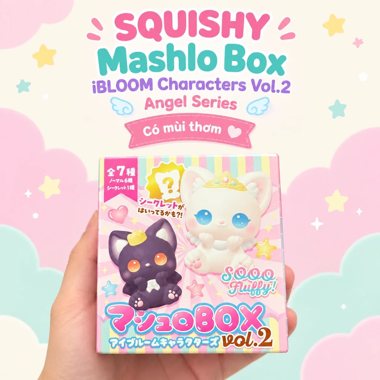 Squishy Mashlo Box iBloom Characters Vol.2 Angel Series Có Mùi Thơm