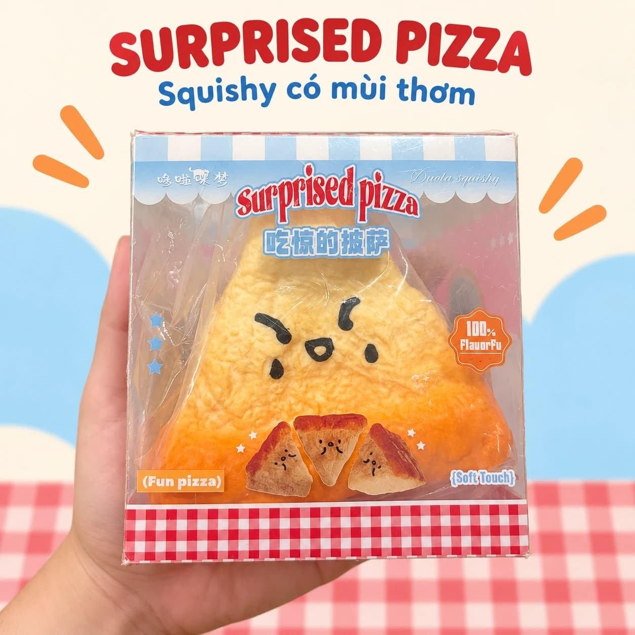 Squishy Surprised Pizza Fun Pizza Chậm Nở Có Mùi Thơm