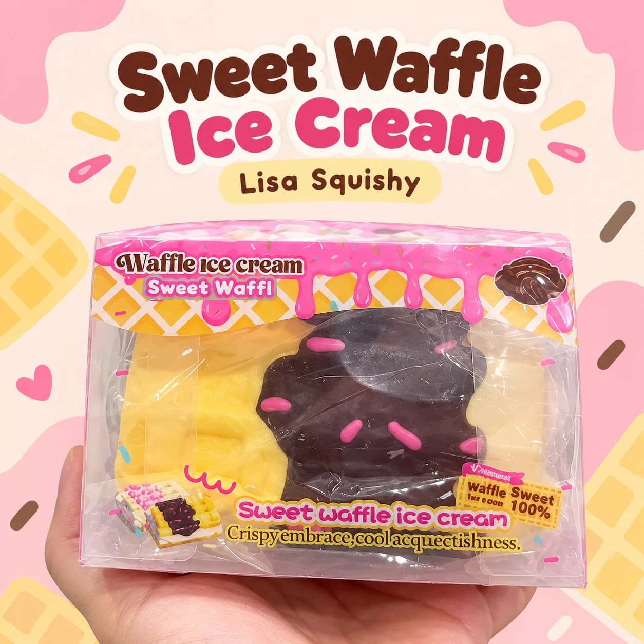 Sweet Waffle Ice Cream Lisa Squishy – Squishy bánh kem