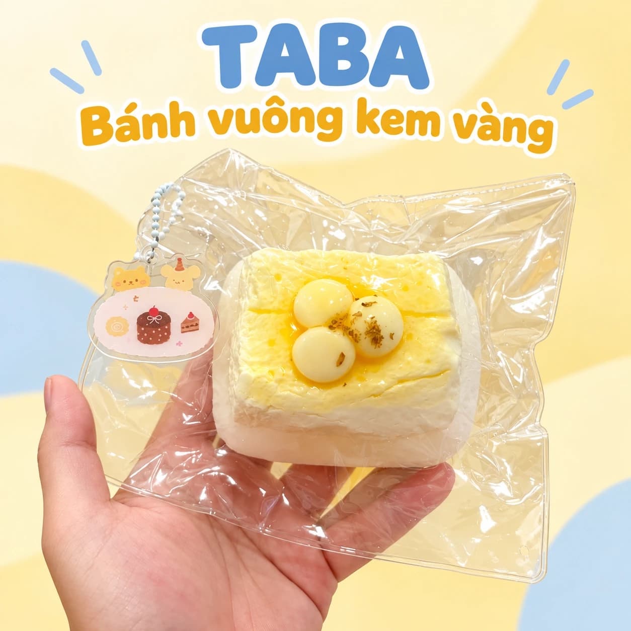 Taba bánh vuông kem vàng – Đồ chơi mô phỏng